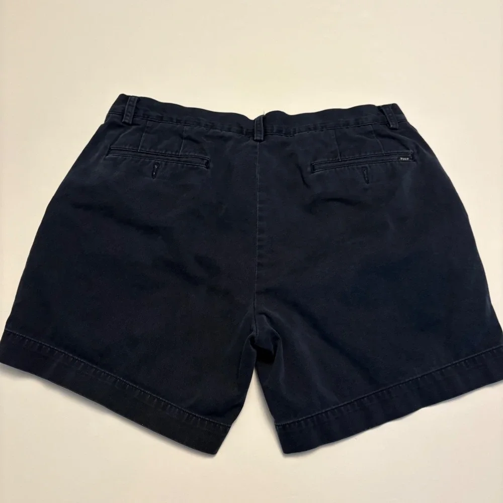Polo Ralph Lauren Chino Shorts Mens 35 Navy Blue Classic Fit 6